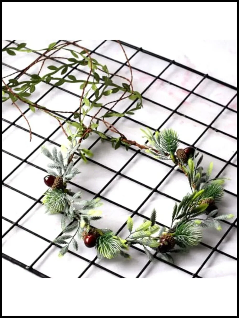 Faux Flower Crown Woodland Headband Floral Hair Accessory Bridal